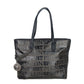 Plein Sport Sleek Black Designer Shopping Bag with Logo Print