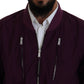Dsquared² Purple Polyester Full Zipper Bomber Jacket