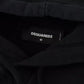 Dsquared² Black Tie Dye Cotton Hooded Sweatshirt Sweater