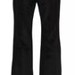 Dsquared² Black Viscose Super Flare High Waist Pants
