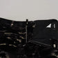 Dsquared² Black Printed High Waist Super Flare Pants