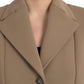 Dolce & Gabbana Brown Button Down Long Trench Coat Jacket