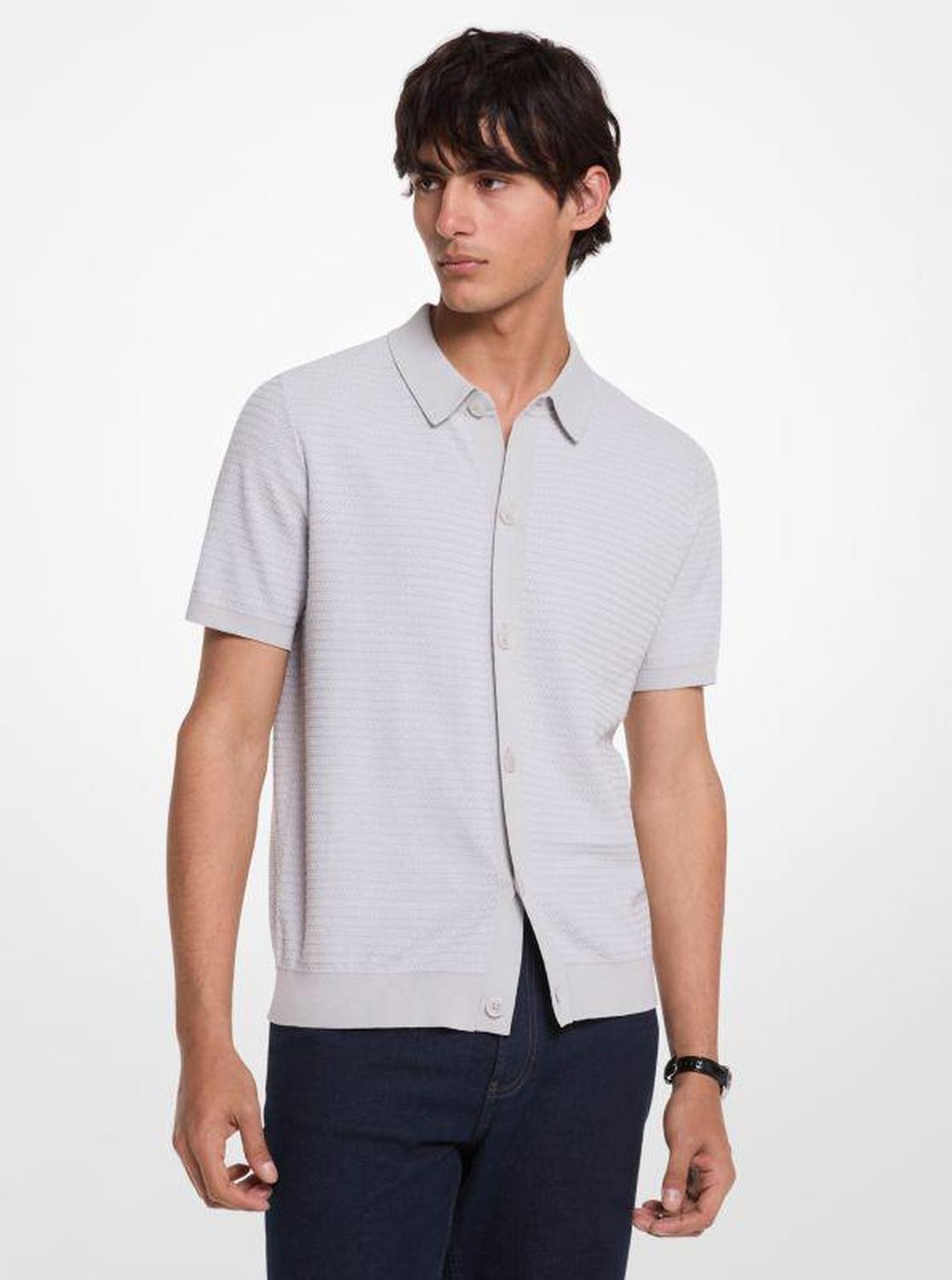 Cotton Tuck Stitch Shirt