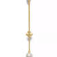 Imitation Pearl and Cubic Zirconia Chain Linear Earrings