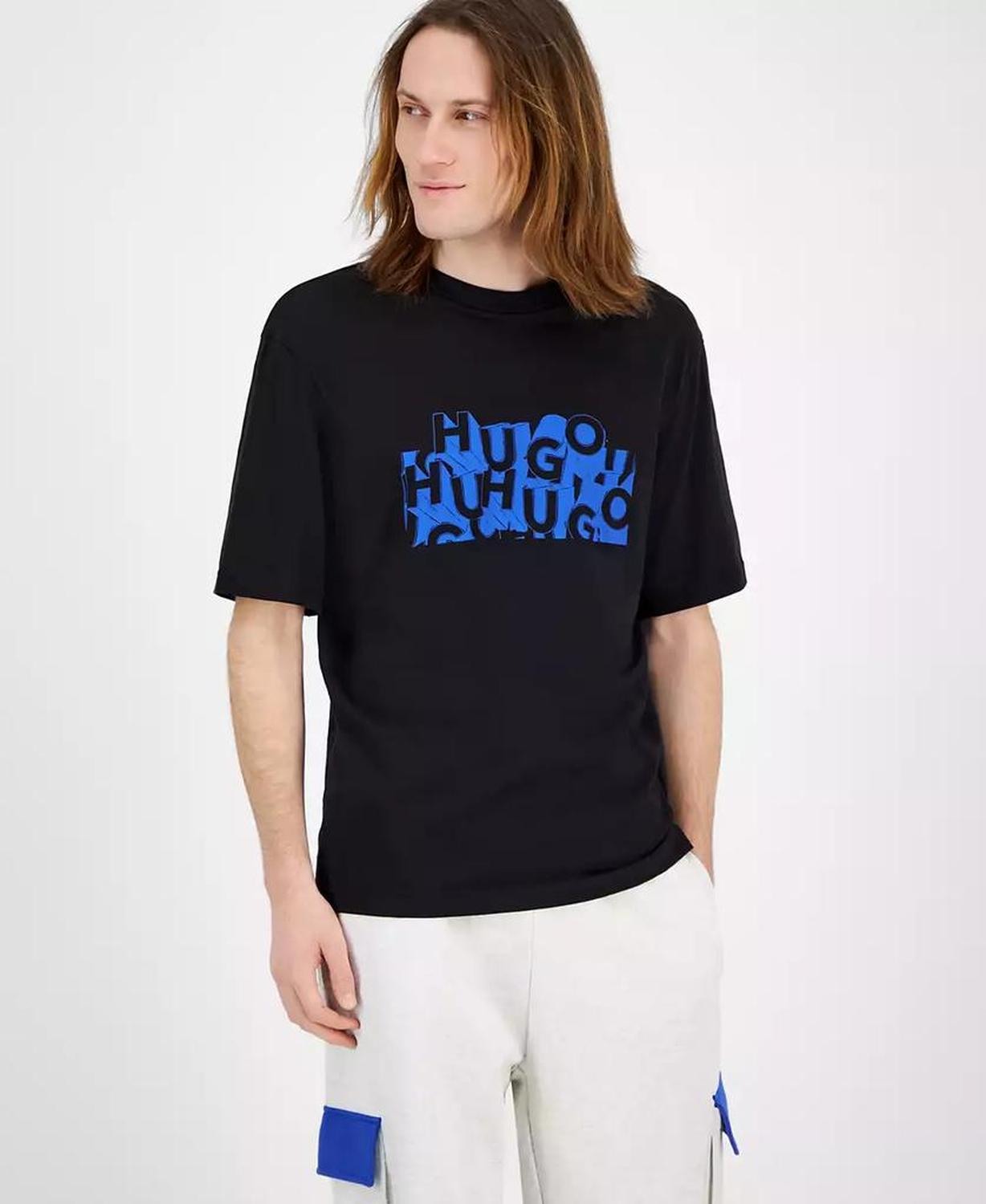 Men's Nafralo Short Sleeve Crewneck Logo Graphic T-Shirt