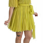 Dolce & Gabbana Yellow Shift A-line Silk Gown Dress
