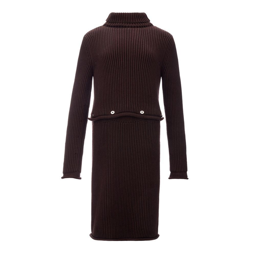 Bottega Veneta Elegant Viscose Brown Dress Bottega Veneta Elegant Viscose Brown Dress