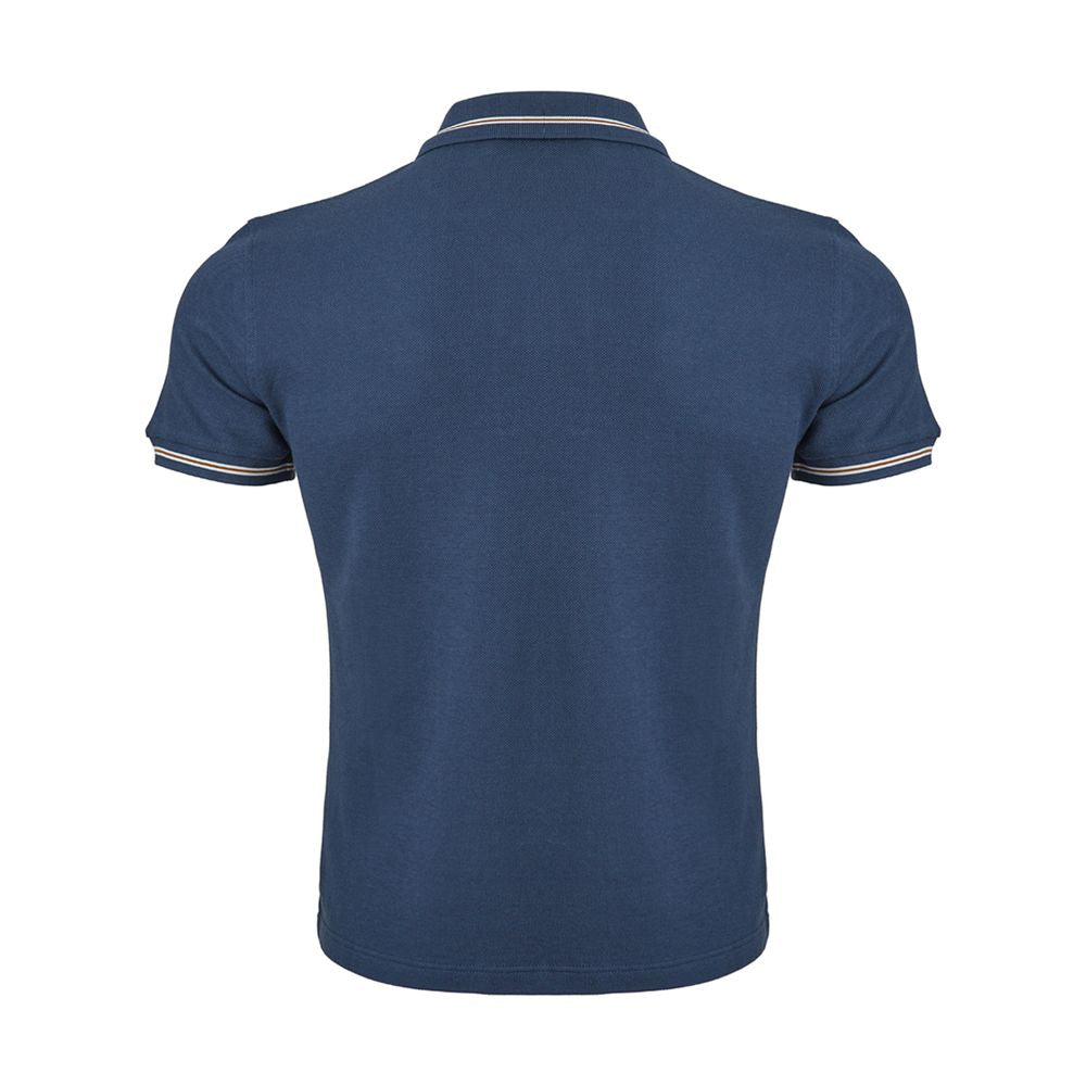 Corneliani Elegant Blue Italian Cotton Polo Shirt