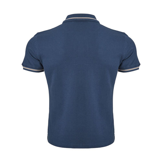 Corneliani Elegant Blue Italian Cotton Polo Shirt