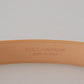 Dolce & Gabbana Beige Exotic Leather Gold Metal Buckle Belt