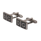 Dolce & Gabbana Silver Plated Metal Brass DG Logo Pin Cufflinks