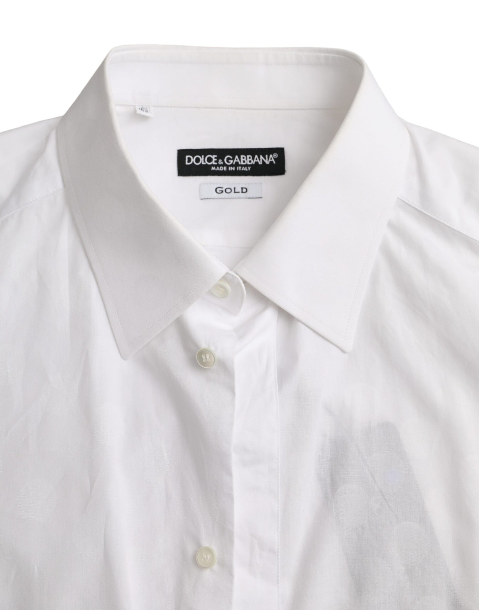 dolce and gabbana gold dress shirt Dolce & Gabbana Gold Logo-Printed Shirt