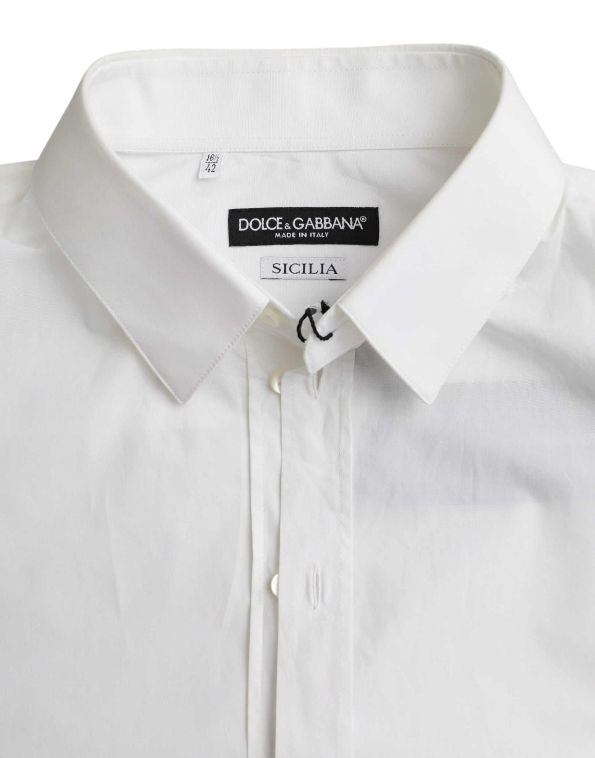 Dolce & Gabbana White Cotton Formal Dress Top SICILIA Shirt Dolce & Gabbana White Cotton Formal Dress Top SICILIA Shirt