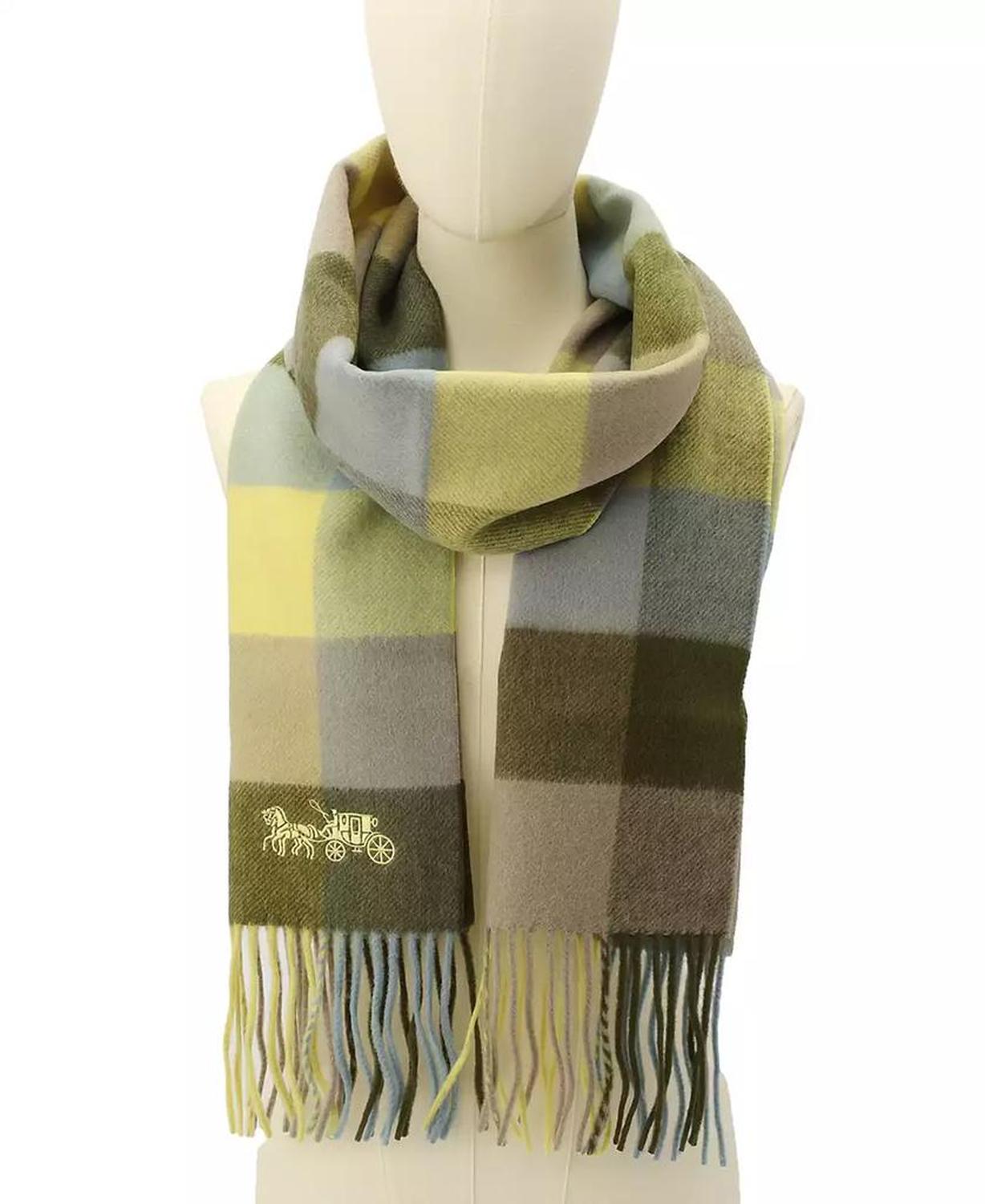 Women's Multicolored Check Muffler Scarf