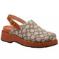Women's Sculpted C Signature Jacquard Logo Platform Clogs