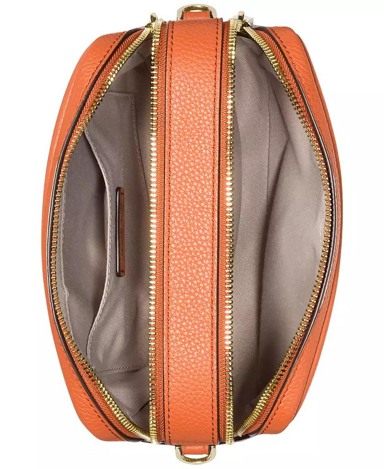 Bryant Medium Leather Double Zip Chain Camera Crossbody