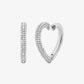 Pavé Heart Hoop Earrings