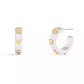 Signature Tea Rose Huggie Hoops Earrings