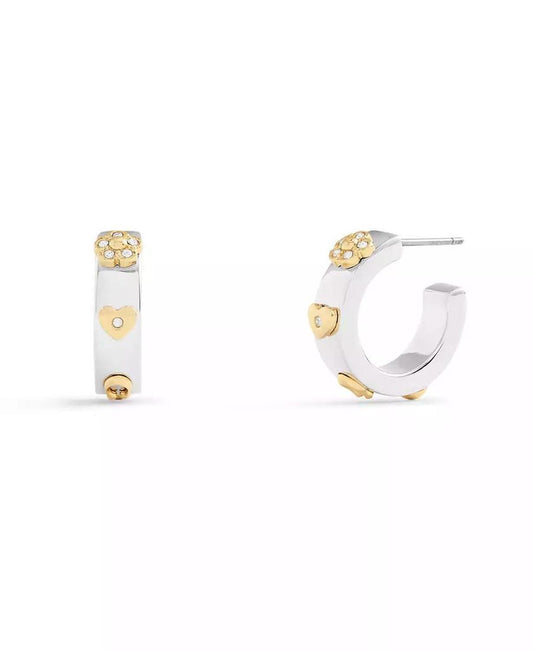 Signature Tea Rose Huggie Hoops Earrings