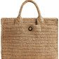 Small Straw Cargo Tote Bag 26