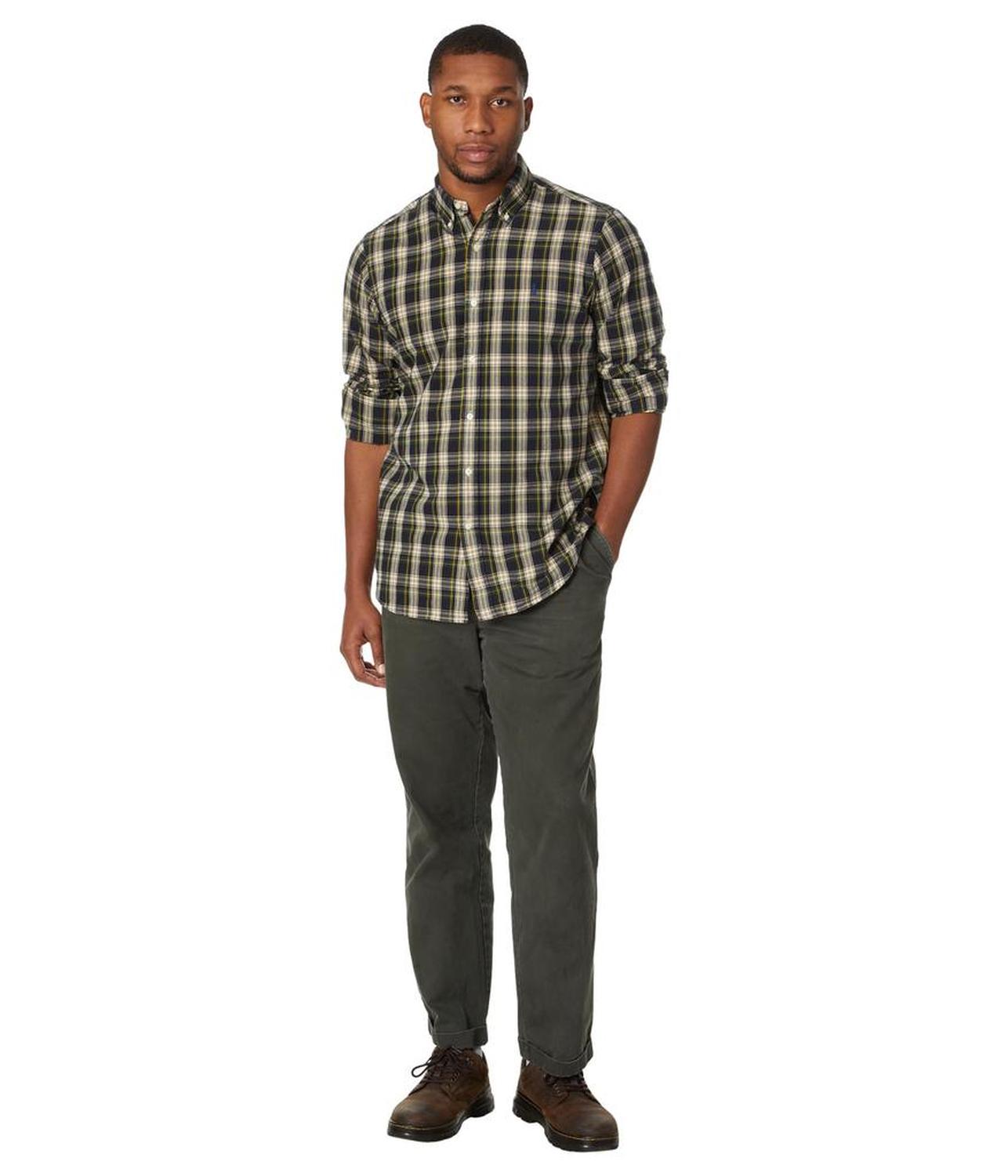 Classic Fit Plaid Oxford Shirt