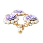 Dolce & Gabbana Gold FIORI BLOOMING Floral Baroque Crystals Bracelet
