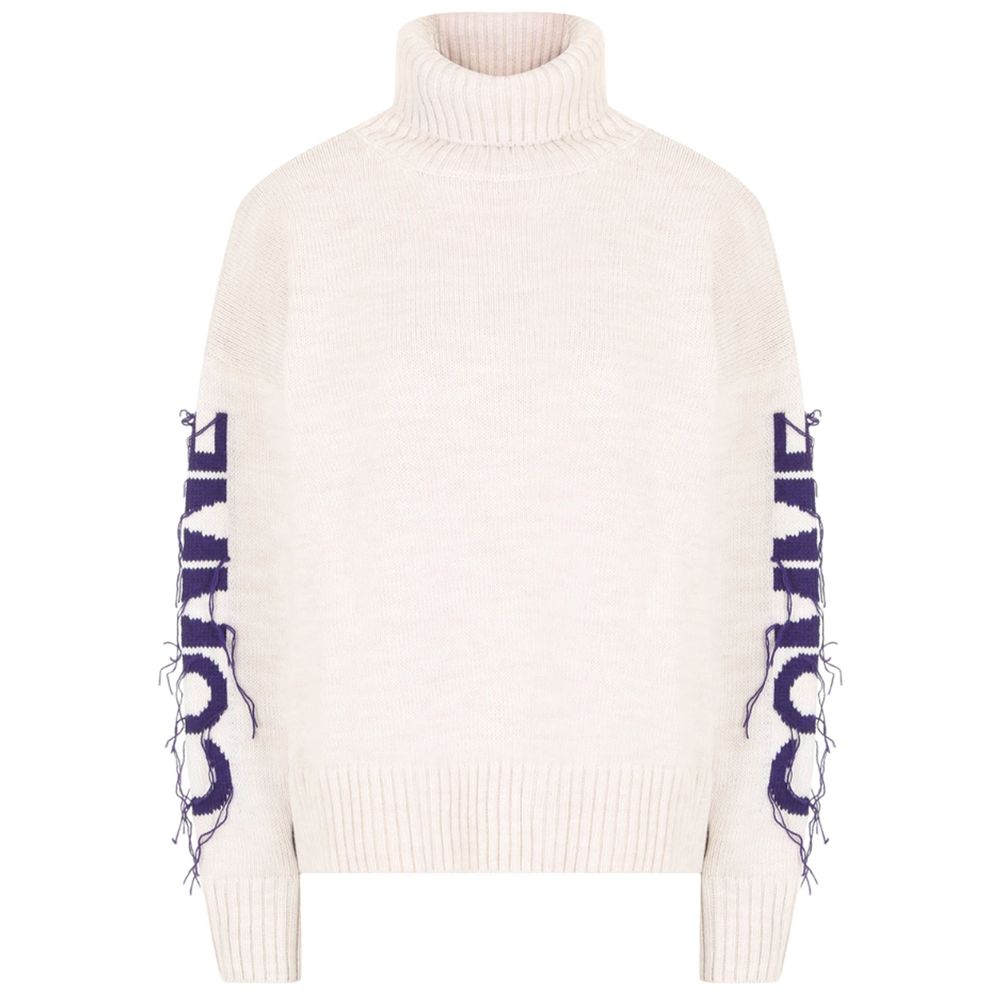 Comme Des Fuckdown Beige Acrylic Sweater