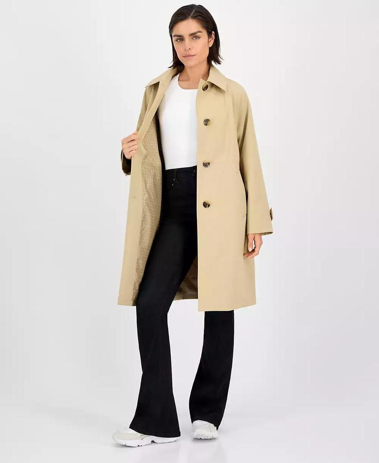 MICHAEL Women's Single-Breasted Trench Coat, P/XXS-XX