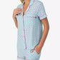 Women's 2-Piece Sleepwear Short-Sleeve Shirt and Pajama Shorts Set
