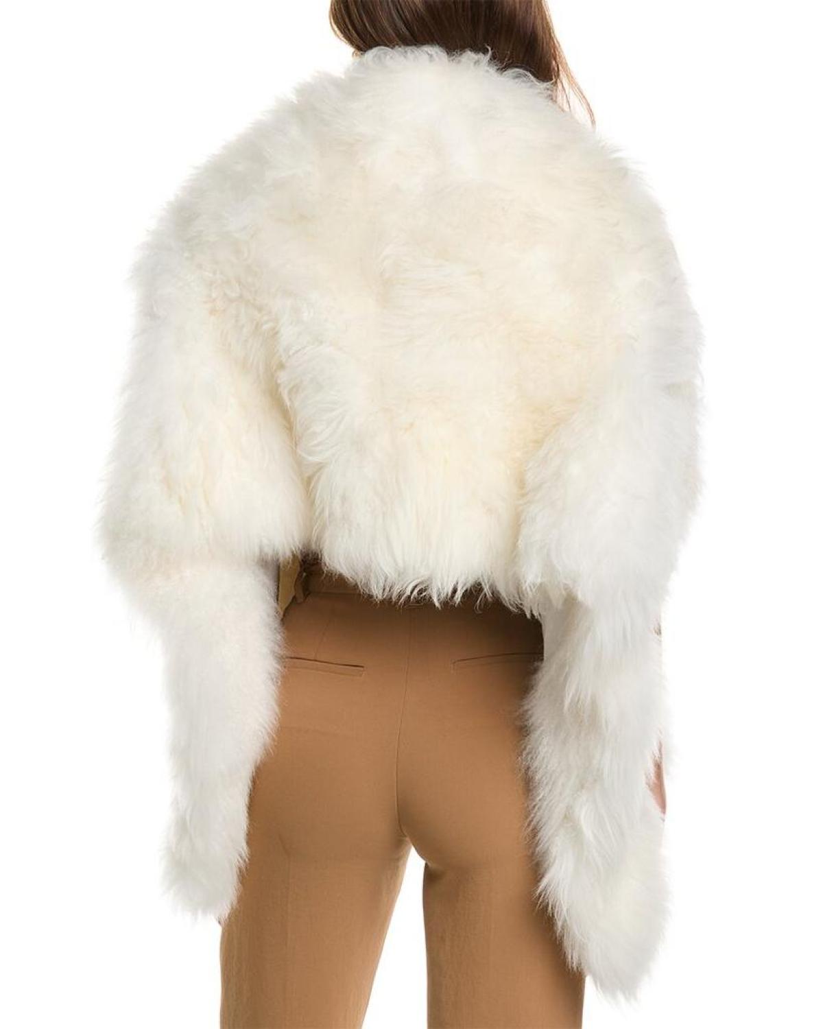 Michael Kors Collection Shearling Wrap Vest