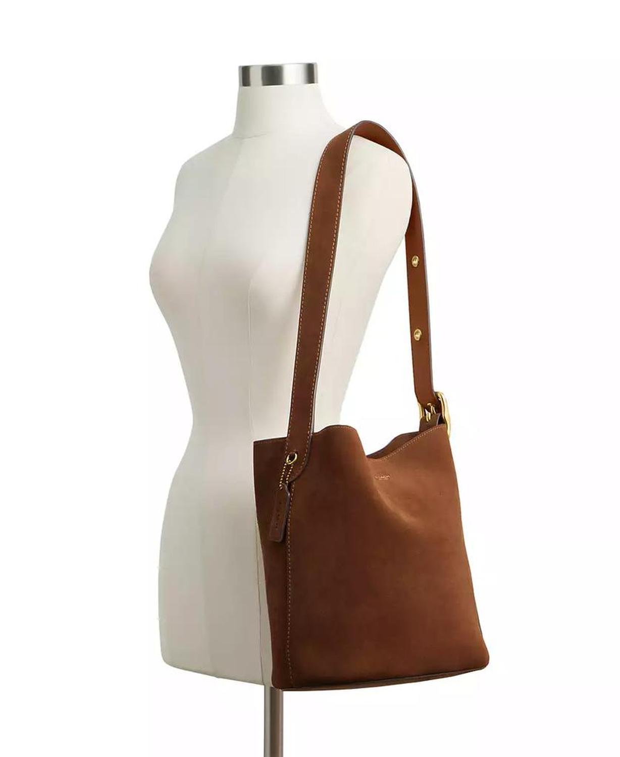 Women's Bleecker Suede Medium Bucket Bag