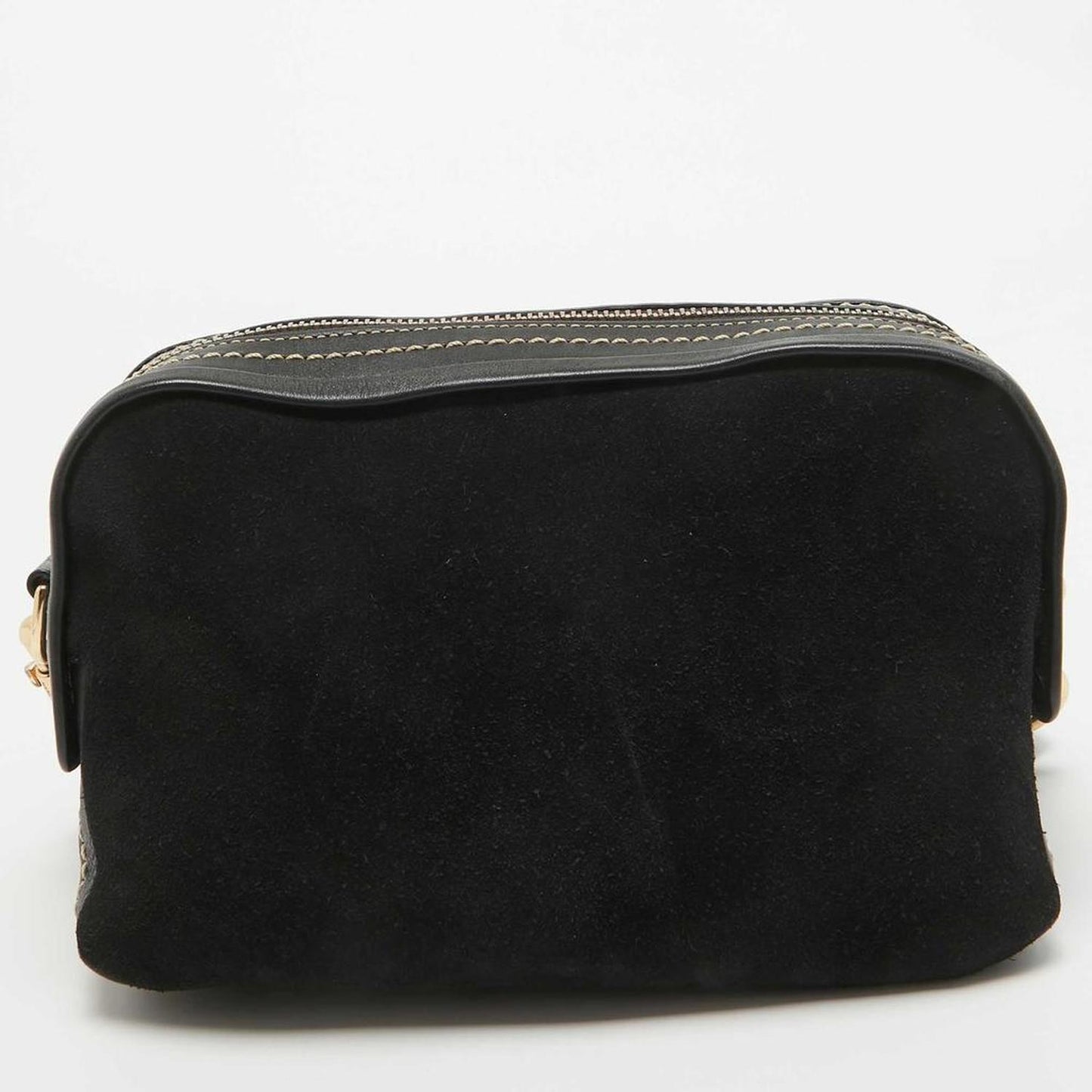 Marc Jacobs Black Suede And Leather Squeeze Crossbody Bag
