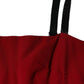 Dolce & Gabbana Red Viscose Stretch Side Slit Sheath Midi Dress