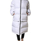Dolce & Gabbana White Puffer Quilted Full Zip Coat Jacket