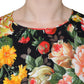 Dolce & Gabbana Multicolor Floral Viscose Round Neck Blouse Top
