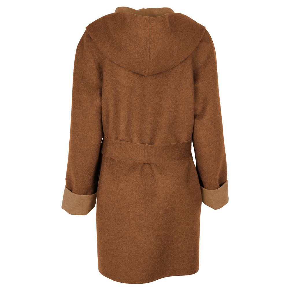 Made in Italy Brown Wool Vergine Jackets & Coat