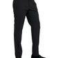 Dolce & Gabbana Black Wool Men Skinny Dress Pants