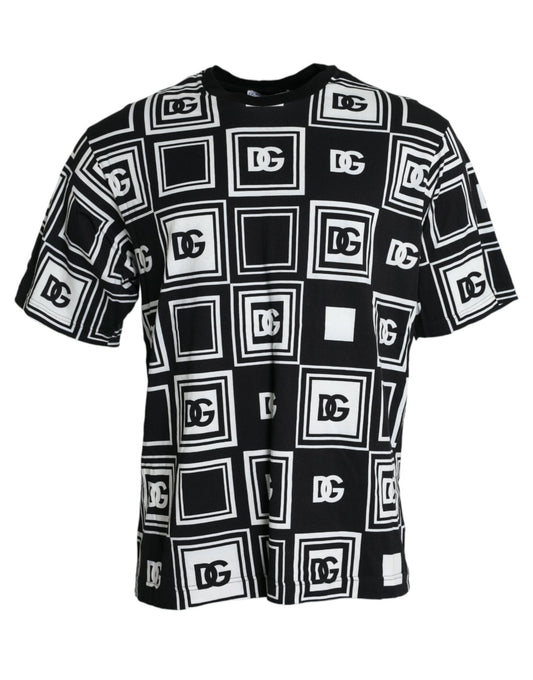 Dolce & Gabbana Black White Logo Print Short Sleeves T-shirt