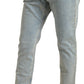 Dolce & Gabbana Chic Mid Waist Skinny Jeans in Blue