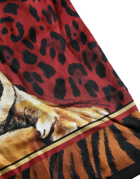 Dolce & Gabbana Multicolor Tiger Print Cotton Short Sleeves T-shirt