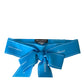 Dolce & Gabbana Blue Polyester AMORE Wide Waist Belt