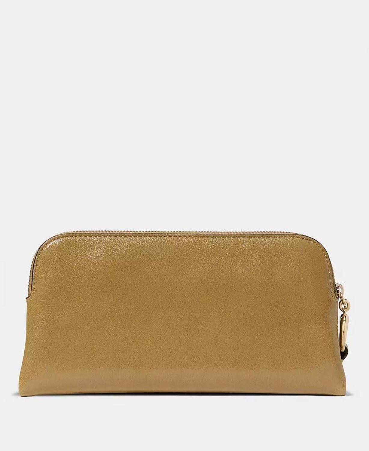 Halo Glazed Leather Wristlet