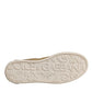 Dolce & Gabbana Gold Portofino Calf Leather Sneakers Shoes