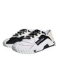 Dolce & Gabbana White Black Low Top NS1 Sneakers Shoes