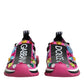 Dolce & Gabbana Pink Sorrento Crystals Low Top Sneakers Shoes
