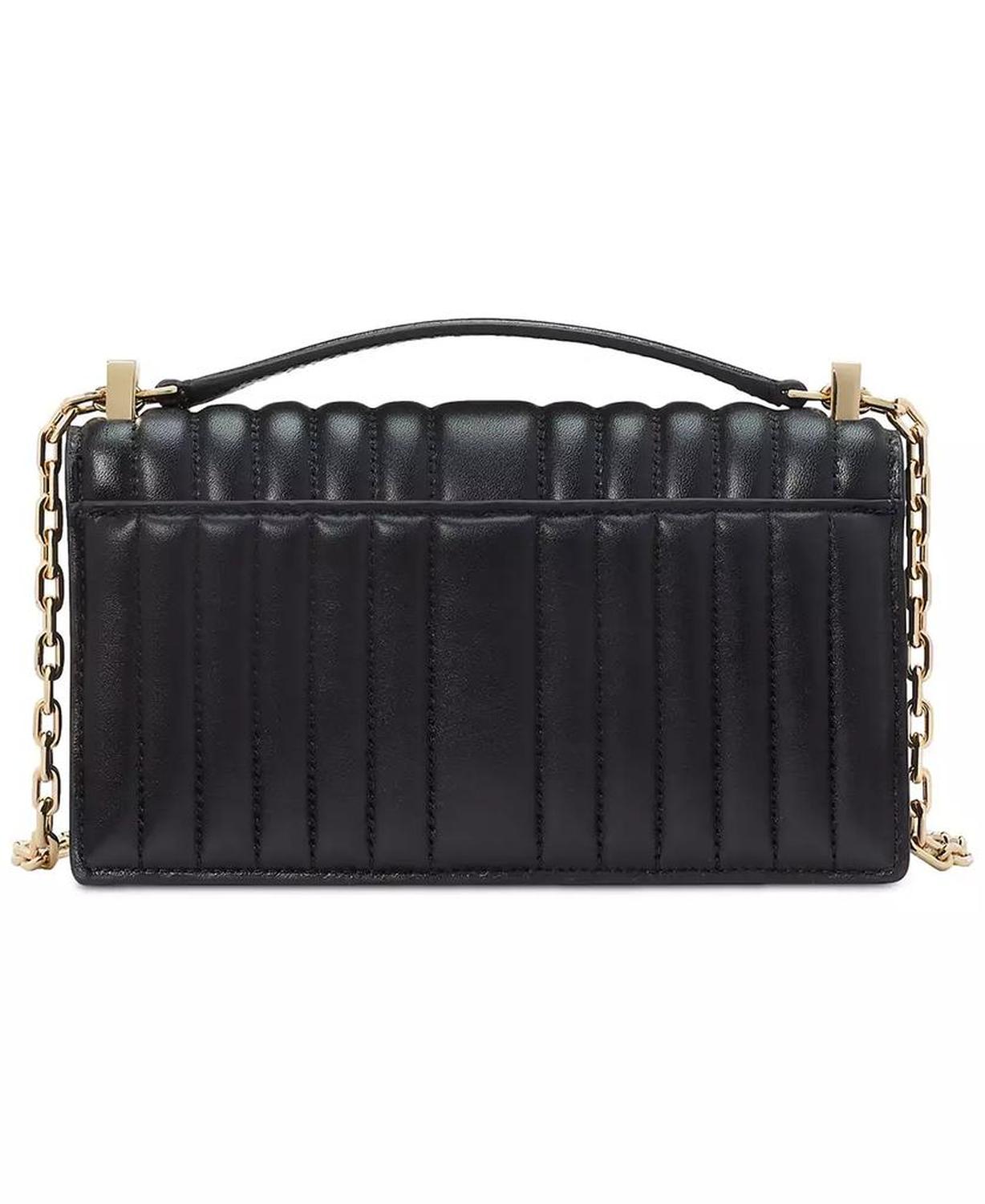 Deco Quilted Leather Mini Flap Chain Crossbody Bag