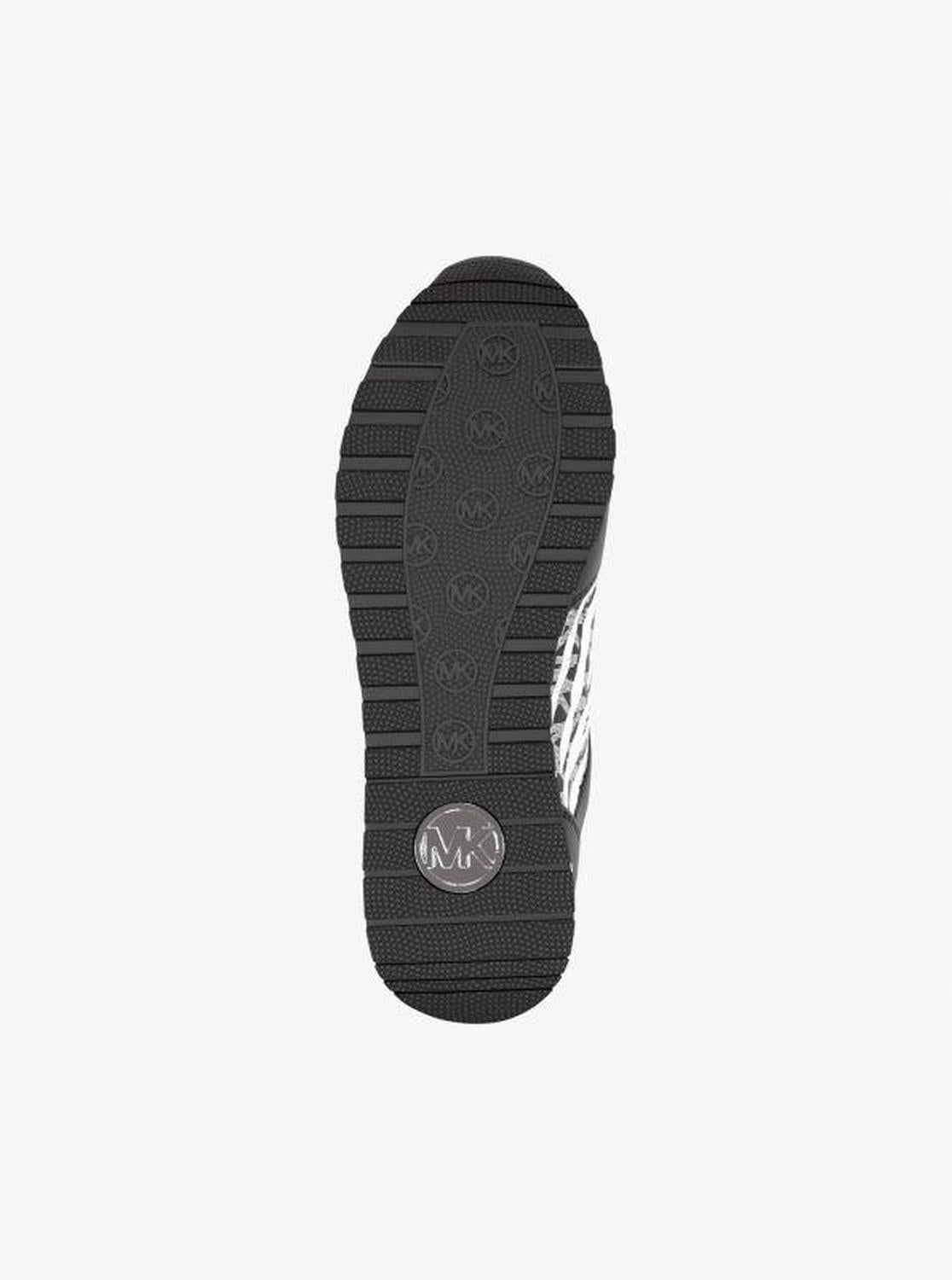 Maddy Zebra Print Signature Logo Trainer