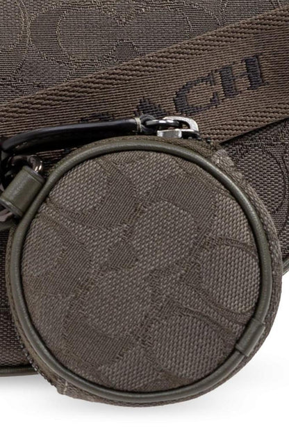 Coach Monogrammed Zipped Shoulder Bag
