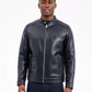 Men's Faux Leather Moto Jacket