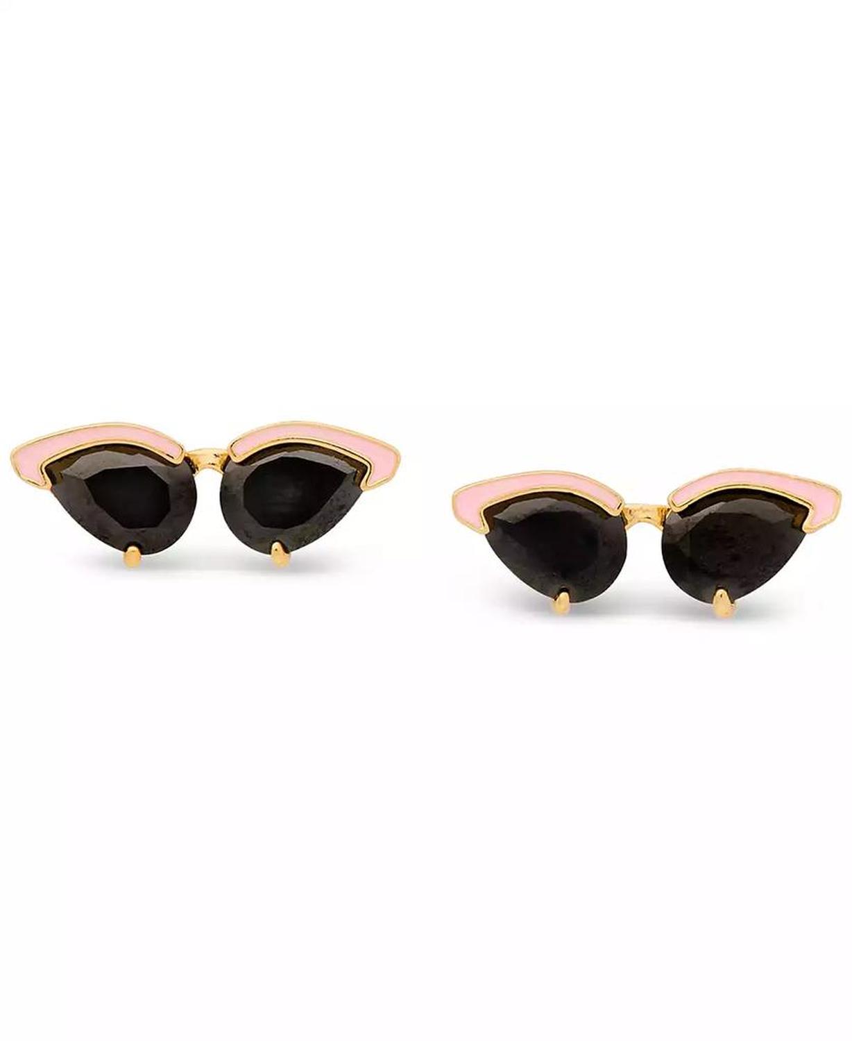 Gold-Tone Out of Office Sunglasses Stud Earrings